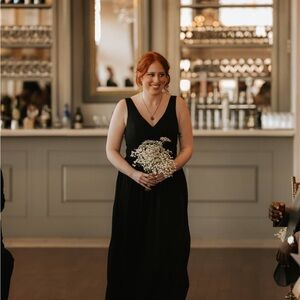 Azazie Black Chiffon Bridesmaid Dress